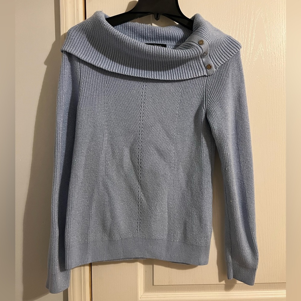 WHBM Light Blue Sweater with collar